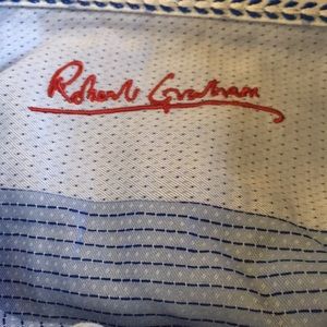 Robert Graham Blue Stripe Long Sleeve Button